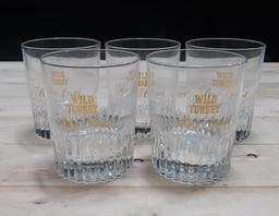 Wild Turkey "Rare Breed" Rocks Glasses (5)