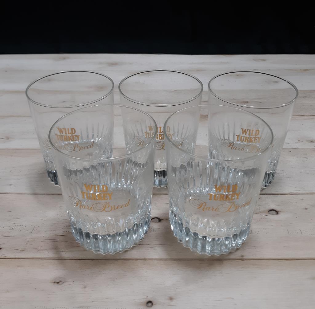 Wild Turkey "Rare Breed" Rocks Glasses (5)