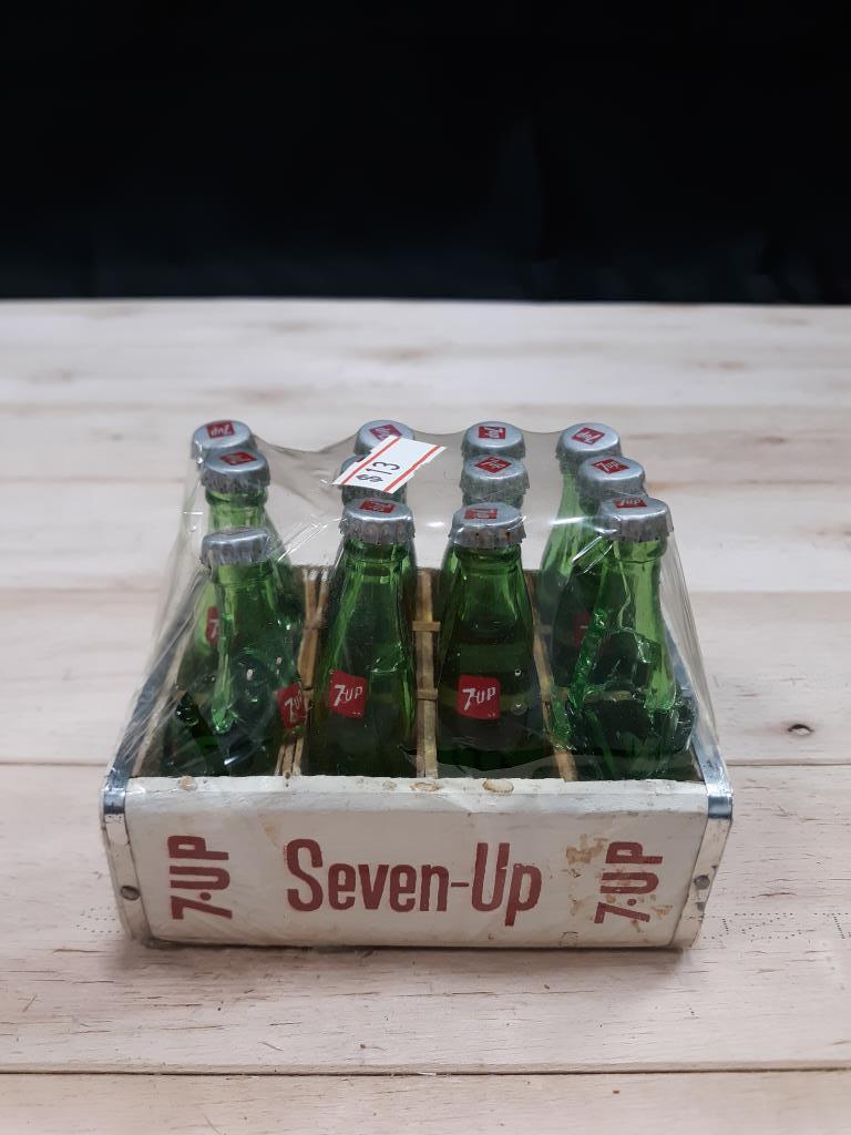 Coke Bottle Lot w/ Vintage Wooden Tray & Minis