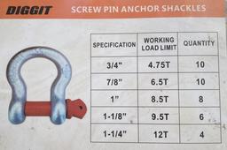 DIGGIT 38pc Screw Pin Anchor Shackles
