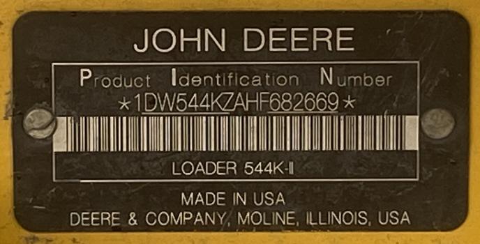 2017 John Deere 544K-II Wheel Loader