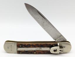 Aequator Solingen Jig Bone Leverlock Knife