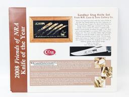 Ltd 2008 Case XX NRA Genuine Stag Knife Set