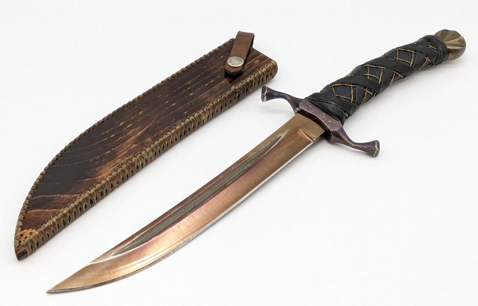 Sabersmith Golden Elven Dagger w/ Sheath