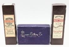 (3) Queen Cutlery & American Pocket Knife Boxes