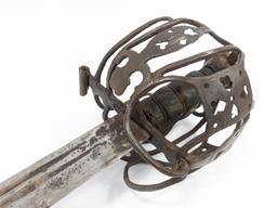 18th Century British Basket Hilt Broadsword