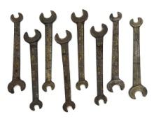 (8) Vintage Ford Script Wrenches