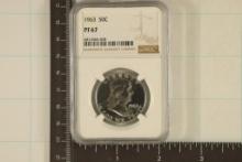 1963 FRANKLIN HALF DOLLAR NGC PF67