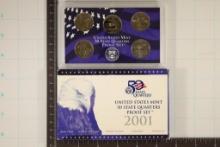 2001 US 50 STATE QUARTER PROOF SET (WITH BOX)