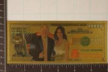 24KT GOLD FOIL "DONLAD TRUMP & MELANIA TRUMP"