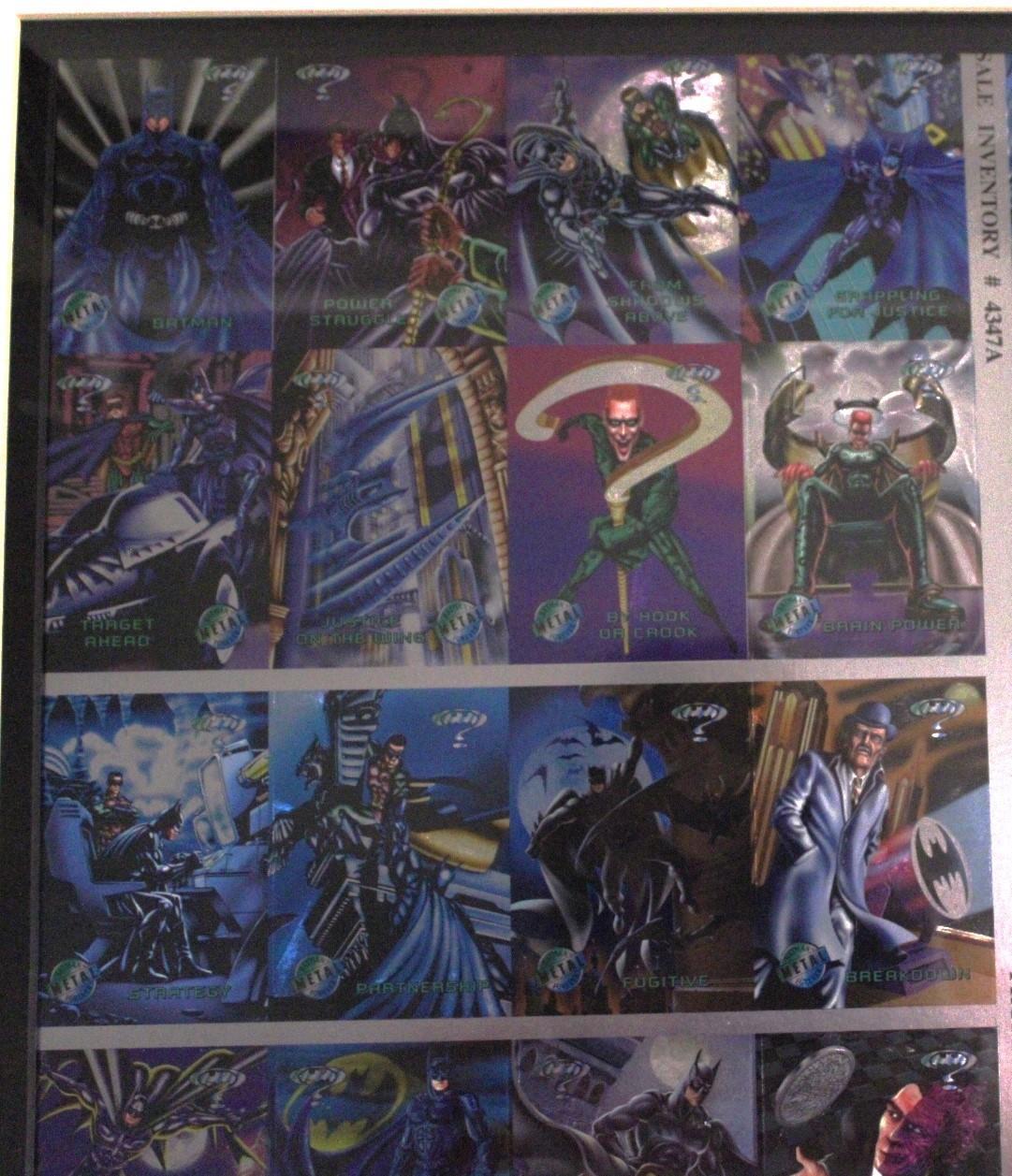 BATMAN FOREVER "METAL" UNCUT FLEER SHEETS