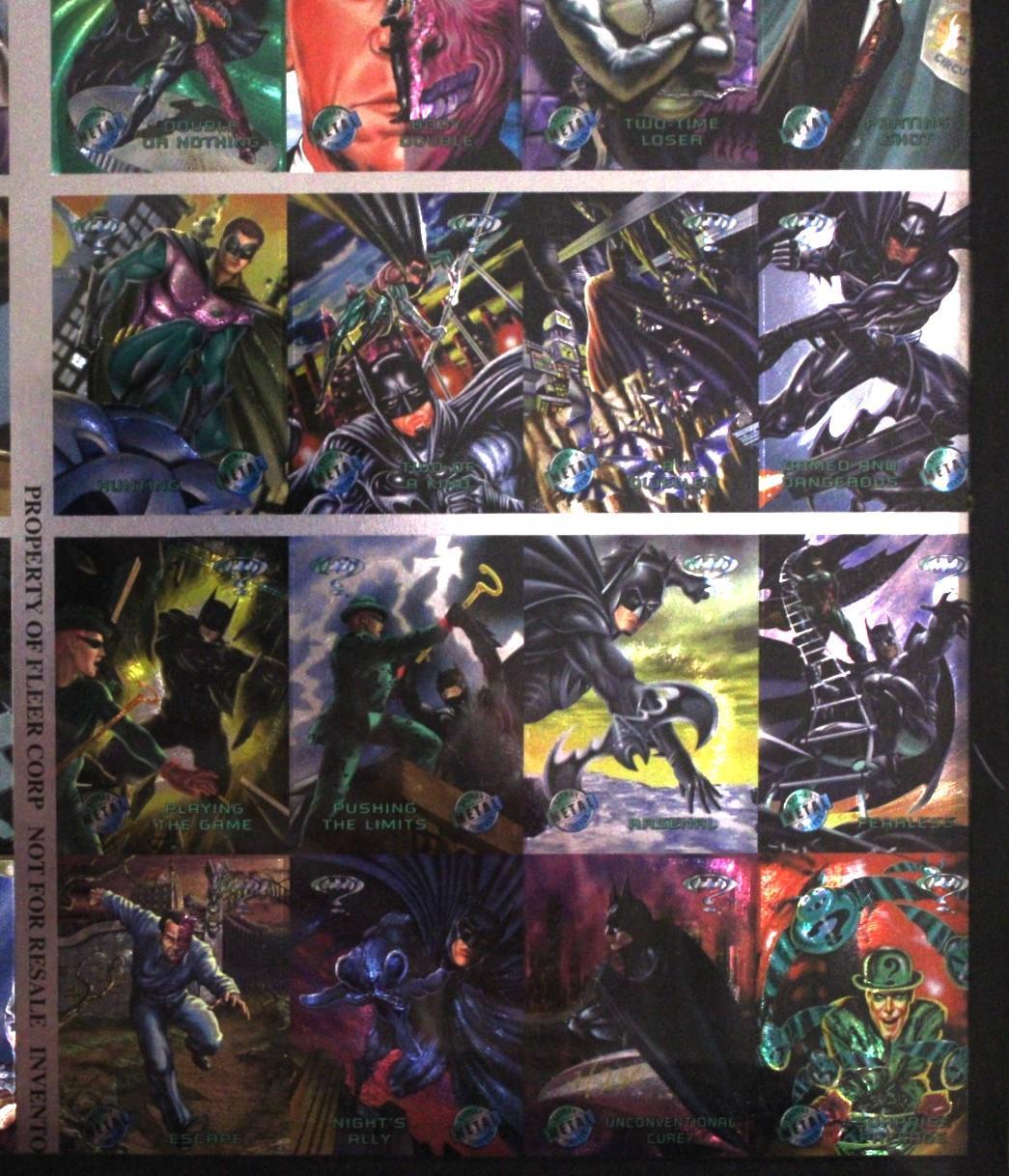 BATMAN FOREVER "METAL" UNCUT FLEER SHEETS