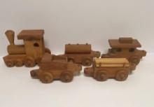 WOODEN TRAIN SET