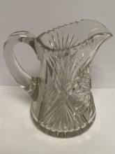 BEAUTIFUL CUT GLASS BEVERAGE PITCHER