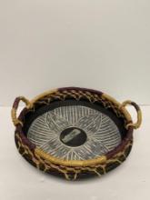 FROM GHANA - WOVEN BASKET PLATE