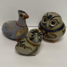 THREE PIECES OF CERAMIC BIRD