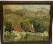 OIL ON BOARD - SIGNED P. CEZANNE, IN THE MANNER OF