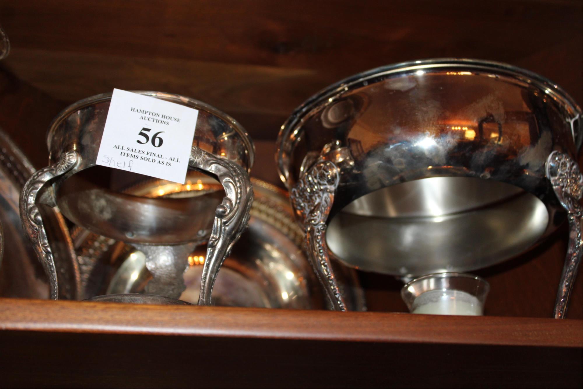 SIX PIECES OF SILVER PLATE SERVICE