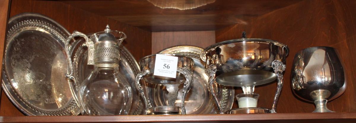 SIX PIECES OF SILVER PLATE SERVICE