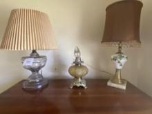 TRIO OF TABLE LAMPS