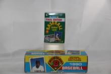 FLEER 1993 FINAL EDITION BOX AND BOX OF 1990 BOWMAN CARDS