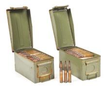 LOT OF 2: AMMO CANS OF UKRAINIAN API-T 12.7X108MM AMMUNITION.