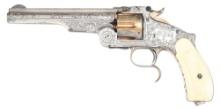 (A) OUTSTANDING NIMSCHKE ENGRAVED SMITH & WESSON NO. 3 RUSSIAN THIRD MODEL SINGLE ACTION REVOLVER.