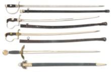 LOT OF 4: GERMAN WWI-WWII SWORDS.