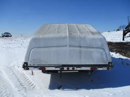 Triton Elite Alum. 8.5' x 12' 2 place snowmobile trailer, tandem axle, fiberglass cover