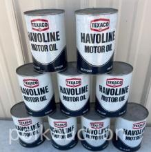 HAVOLINE MOTOR OIL CANS (FULL) **NO SHIPPING AVAILABLE**