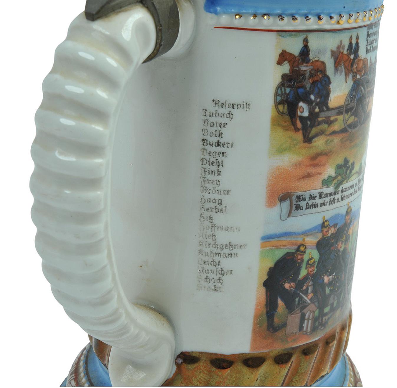 Imperial German Field Artillery Beer Stein (MOS)