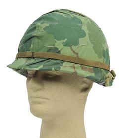 US Military Vietnam War era M1 Helmet with Mitchell Pattern Cover (GRJ)