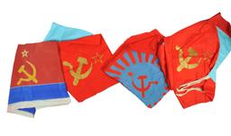 Four Scarce Soviet Union Republic Flags (SWM)