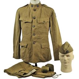 US Army WWI issue 26th Infantry Division Uniform Grouping  (HRT)