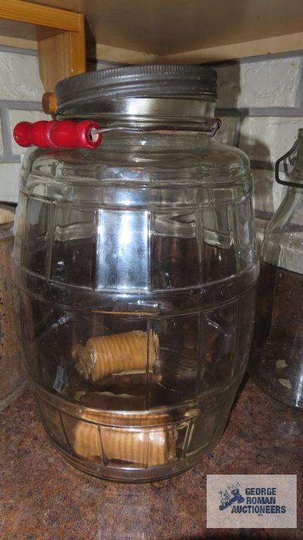 Wire handled glass jug