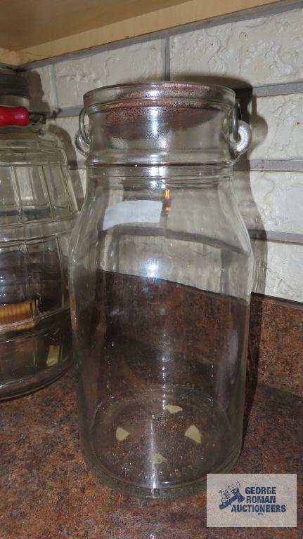 Wire handled glass jug