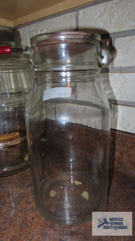 Wire handled glass jug