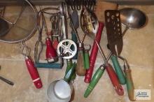 Vintage wood handled kitchen utensils