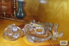 Assorted glass figurines