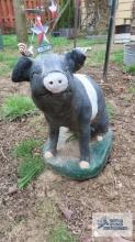 Pig cement yard decoration