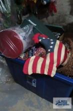 Tote with red, white and blue decorations