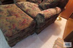 floral oversized chair and ottoman by Bernie Furniture