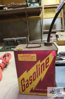 vintage metal 2 gallon gasoline can