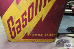 vintage metal 2 gallon gasoline can