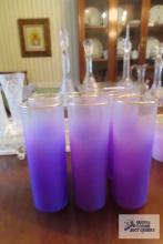 50s gold trimmed lavender glasses