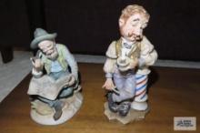 Barber ceramic figurine, number KW7332 and...other figurine, number 2436