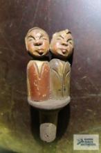 vintage figurine wooden cork