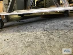 (2) JACK STANDS ON CART, ONE IS WELDED ON