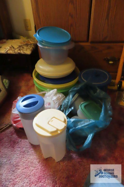 large assortment of plastic ware