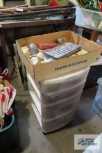 roll about storage cabinet with...lot of art supplies